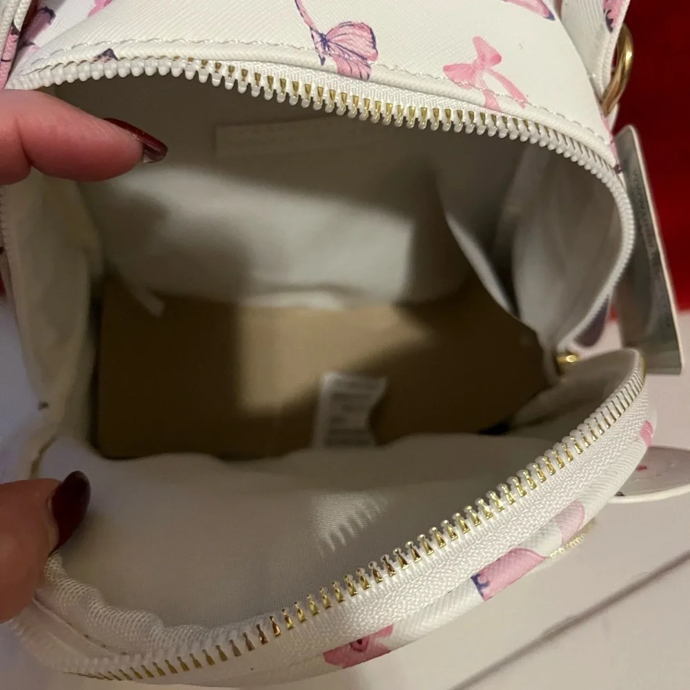 NWT Under One Sky Mini Butterfly Backpack with Bow & Pom Pom Charm